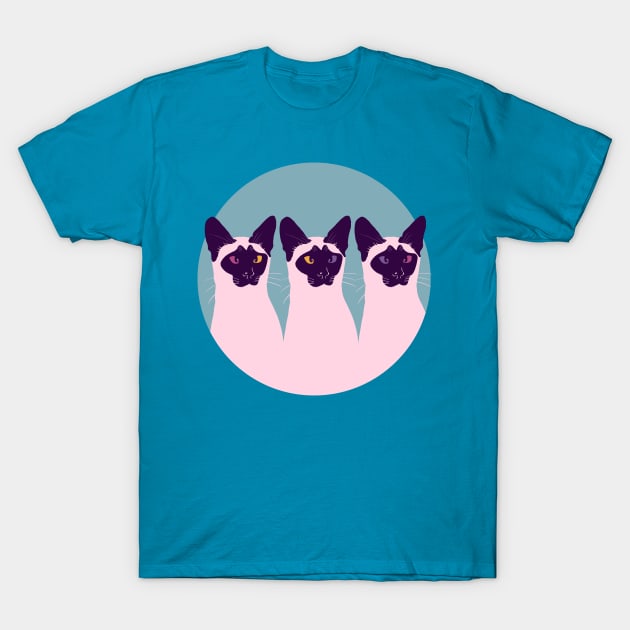 Array of Siamese Cats T-Shirt by divafern